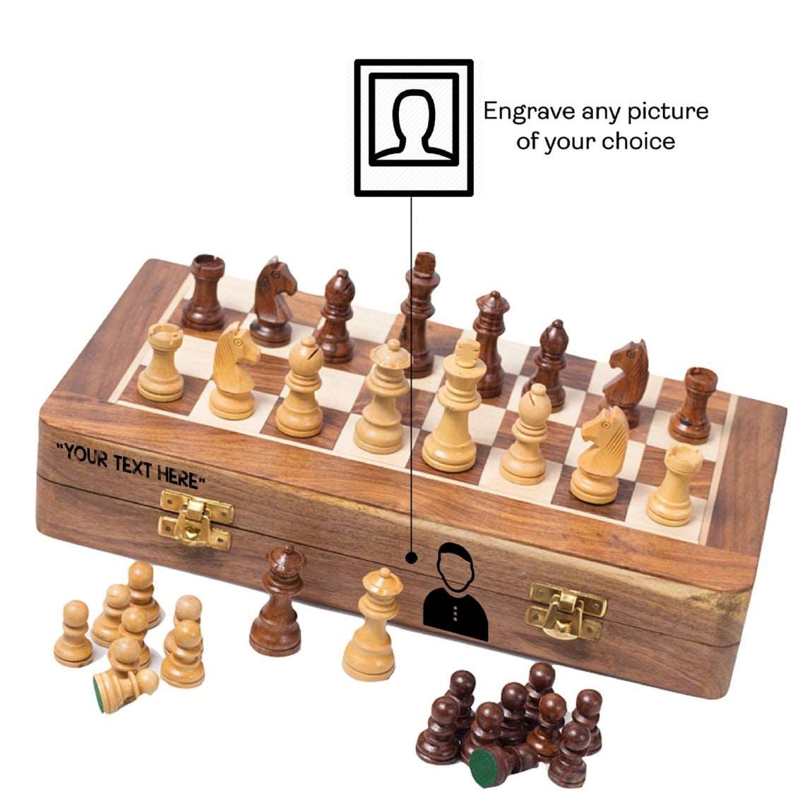 Paramount Dealz Personalized Queen's Gambit Exclusive Edition Handcrafted Magnetic Chess Board Game Set