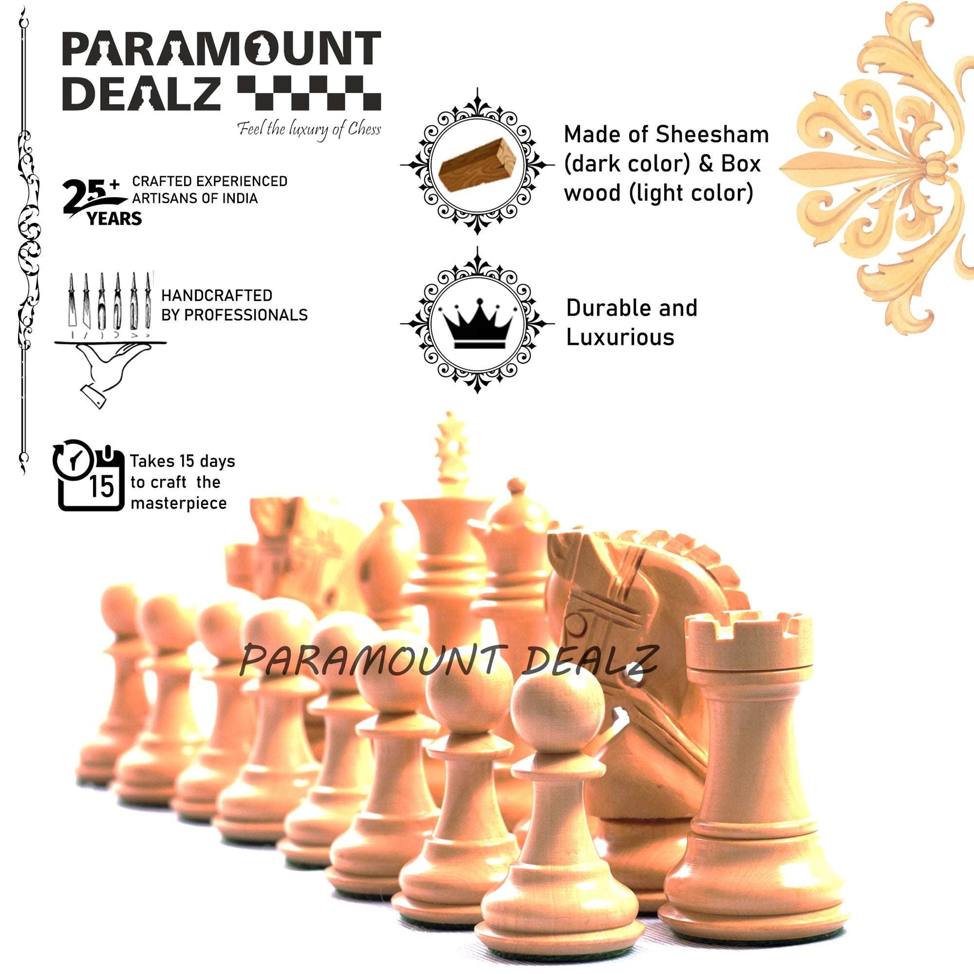 Wooden weighted Chess Pieces