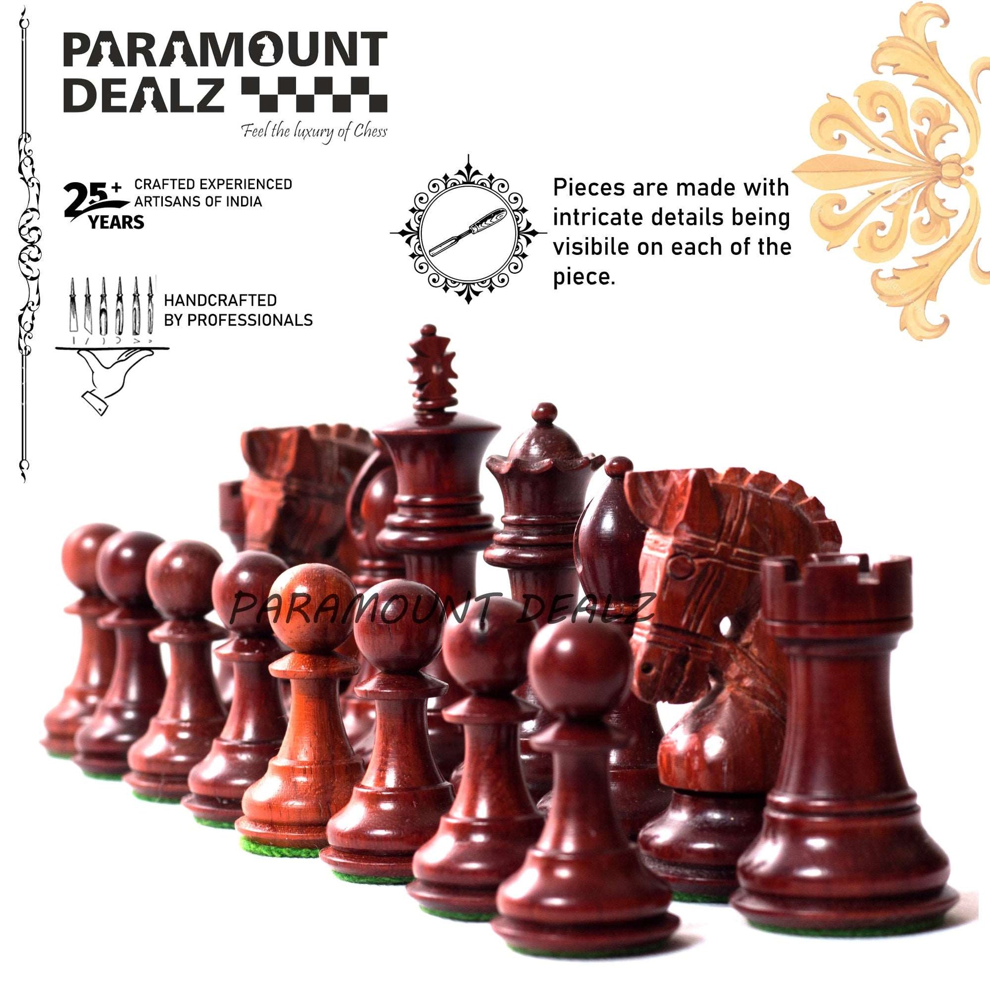 Wooden weighted Chess Pieces