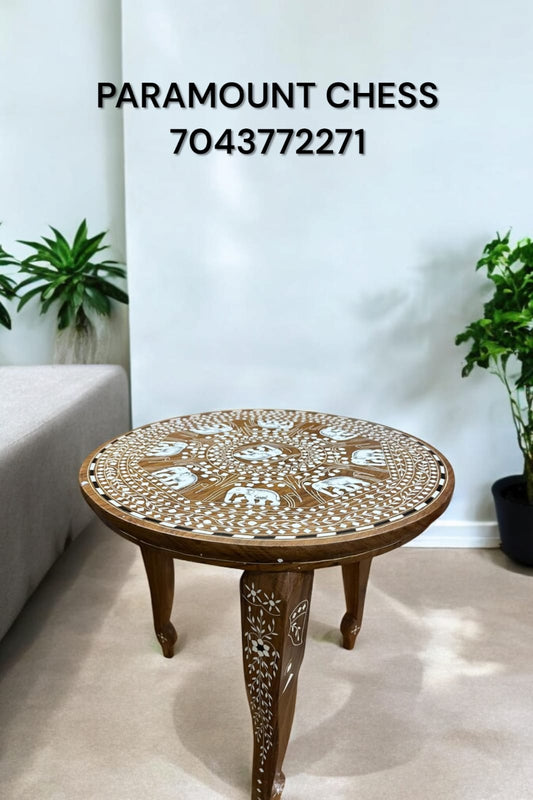 18 Inch Inlay Elephant Design coffee Table / Centre Table /