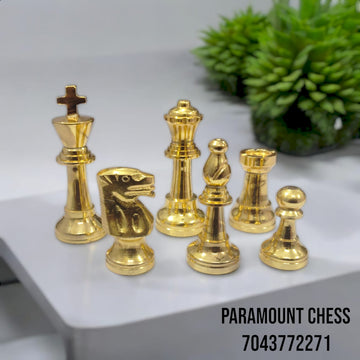 French Lardy Brass Chess Pieces – 3.5 Inch King Height