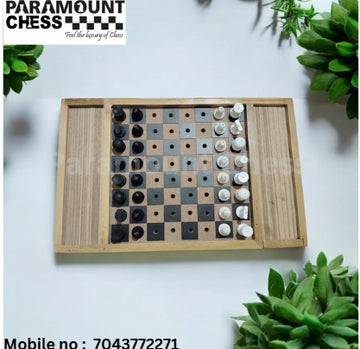 ♟️ 9x14" Flat Blind Chess Set with Plastic Pieces & Secure Pieces Cage 🏆✨