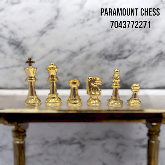 French Lardy Brass Chess Pieces – 3.5 Inch King Height