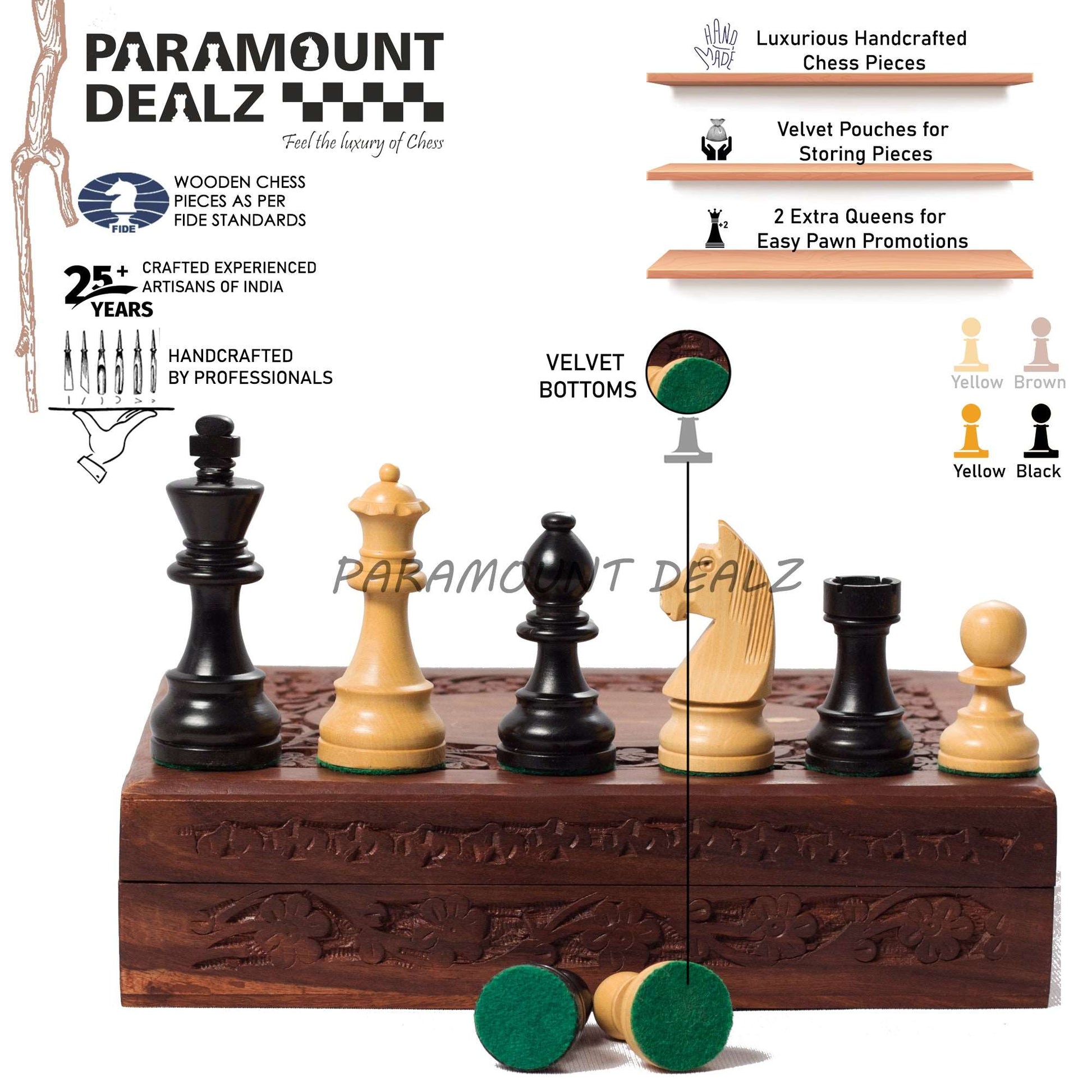 Wooden Chess Pieces set