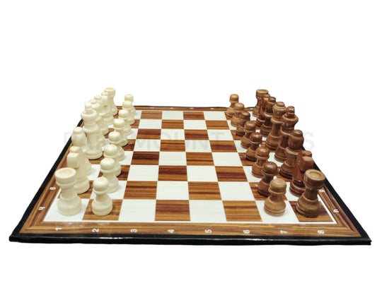 ✨ Discover Quality: Exquisite Wooden Laminated Chess Set with Elegant 3.5-Inch Pieces! ♟️