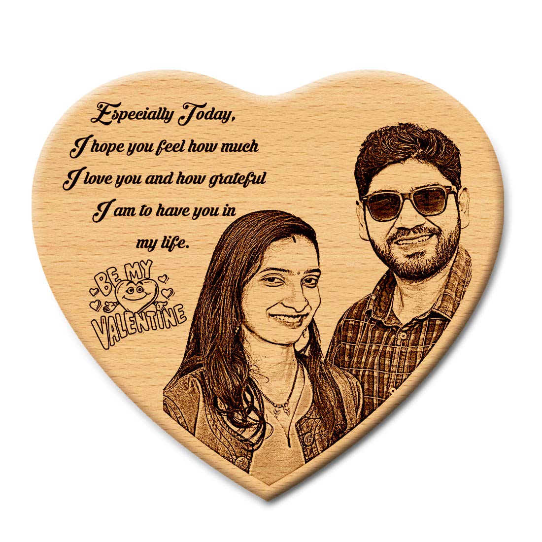 Personalized Heart-Shape Wooden Plaque