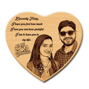 Personalized Heart-Shape Wooden Plaque