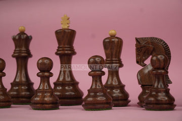 Paramount Dealz Russian Zagreb 59' Wooden Chess Pieces with Carry Pouch