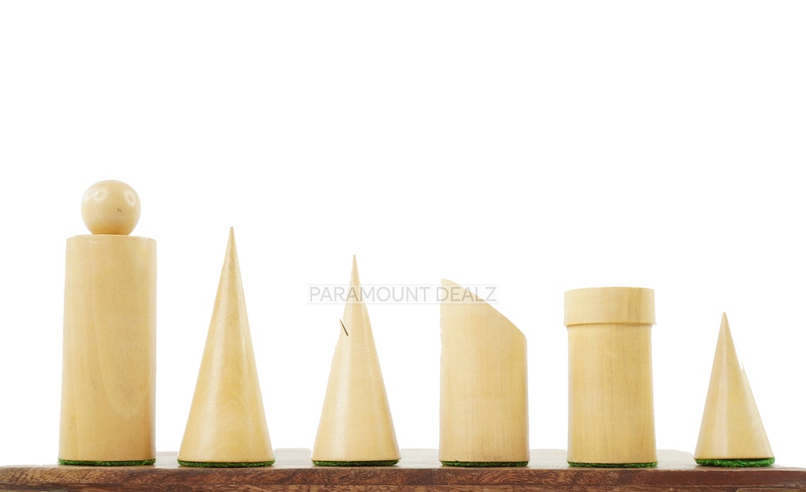 King Size Wooden Chess Pieces Set