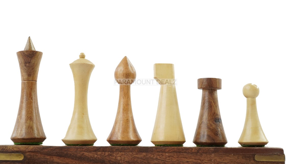 King Size Wooden Chess Pieces Set