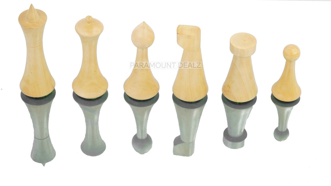 King Size Wooden Chess Pieces Set