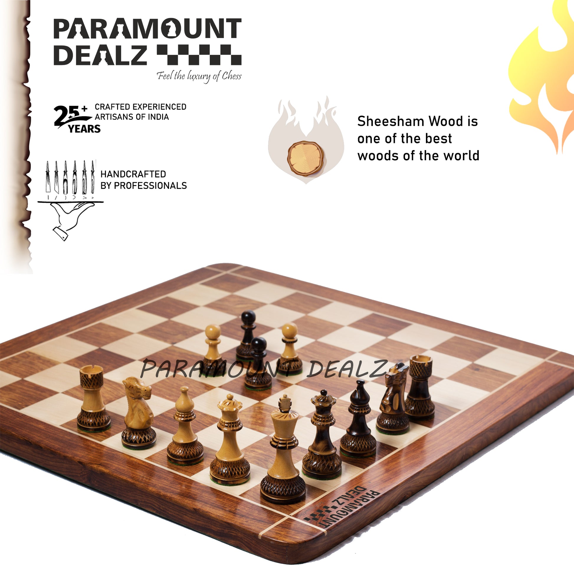 The 4" Burnt Zangreb GrandMaster Chess Set Combo