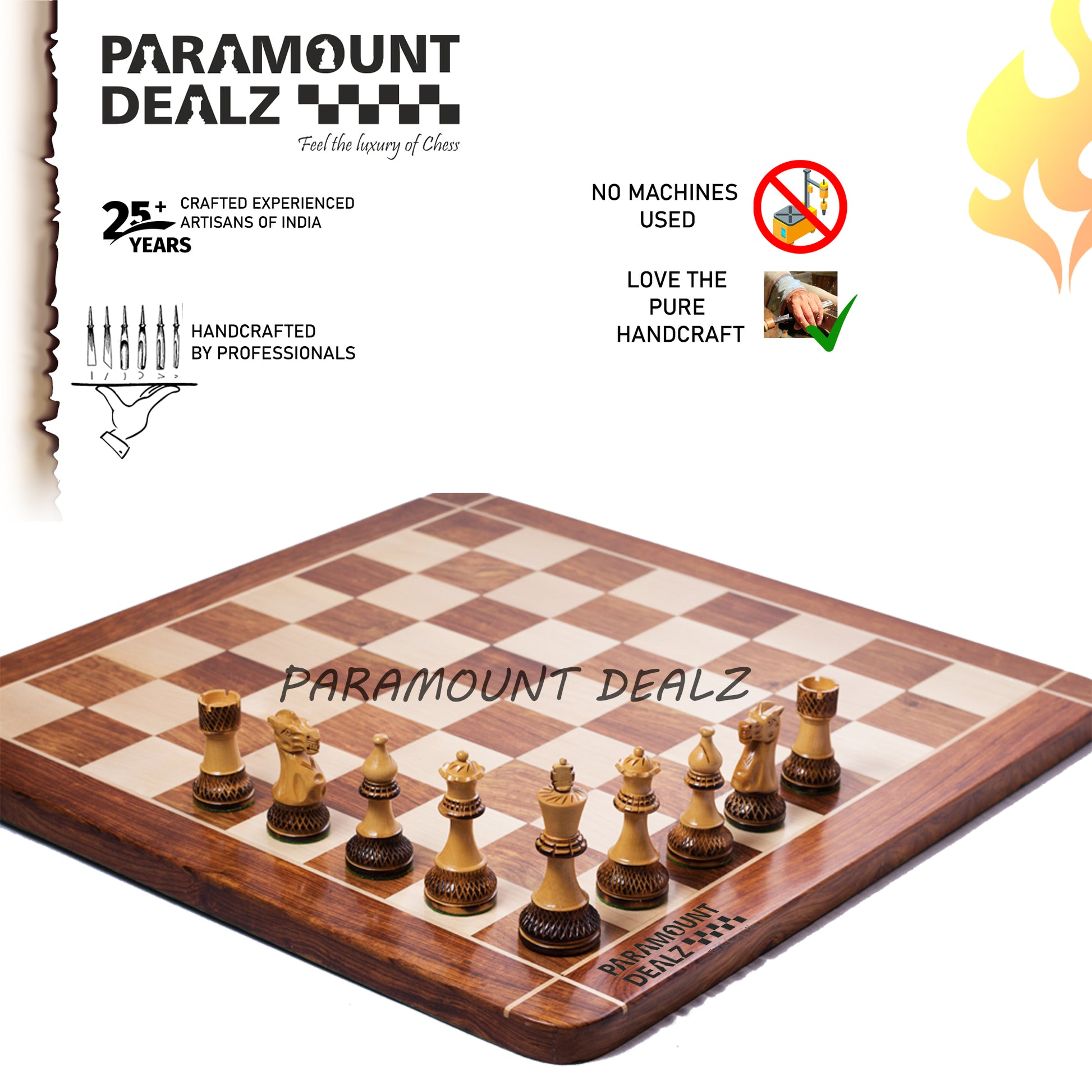 The 4" Burnt Zangreb GrandMaster Chess Set Combo